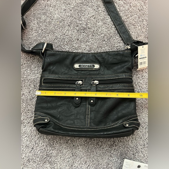 Rosetti Black “SAGE” Handbag/crossbody with Silver Accents NWT & earrings NWT - Picture 7 of 13